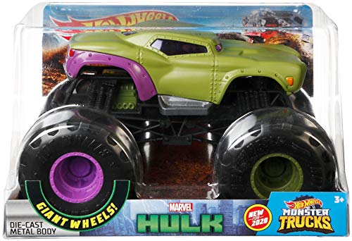 Hot Wheels GJG69 Monster Trucks 1:24 Vehículo - Marvel Hulk