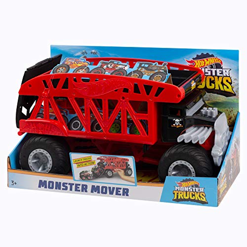 Hot Wheels - Monster Trucks Monster Mover, Camión Transportador de Coches de Juguete (Mattel FYK13)