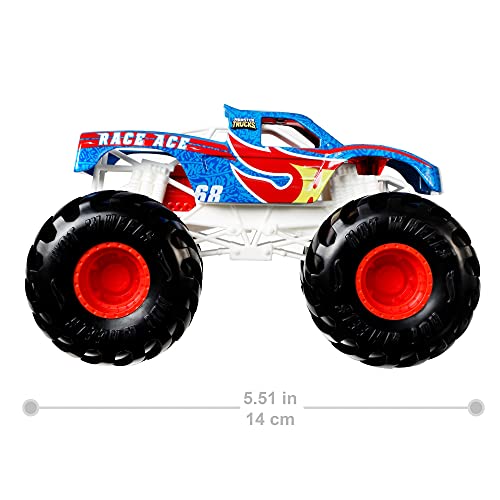 Hot Wheels Monster Trucks Vehículo de carreras Coche de juguete todoterreno, regalo para niños +3 años (Mattel GTJ37)