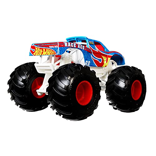 Hot Wheels Monster Trucks Vehículo de carreras Coche de juguete todoterreno, regalo para niños +3 años (Mattel GTJ37)