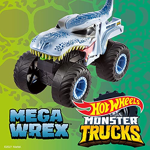 Hot Wheels - Monster Trucks Vehículo Mega-Wrex 1:24, Coches de juguetes para niños +3 años (Mattel GCG08)