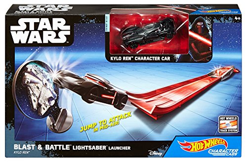 Hot Wheels Star Wars Sable Láser Blast & Battle - Kylo REN Vehículo Lanzadera