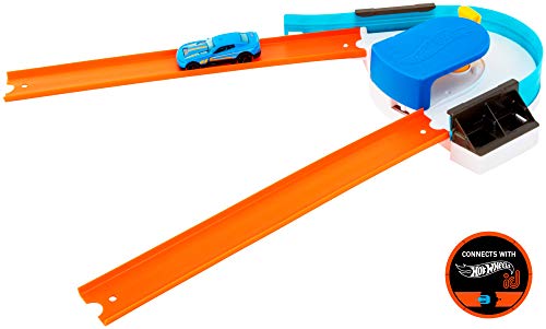 Hot Wheels- Track Builder Doble Lanzadora con Coches de Juguete, Multicolor (Mattel DJD68)