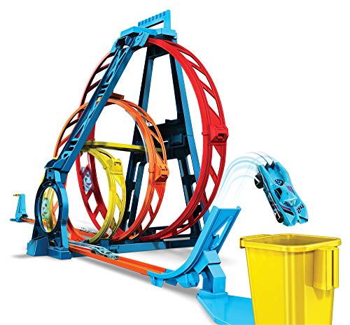 Hot Wheels Track Building Pista Triple Looping, pista de coches de juguete (Mattel GLC96) , color/modelo surtido