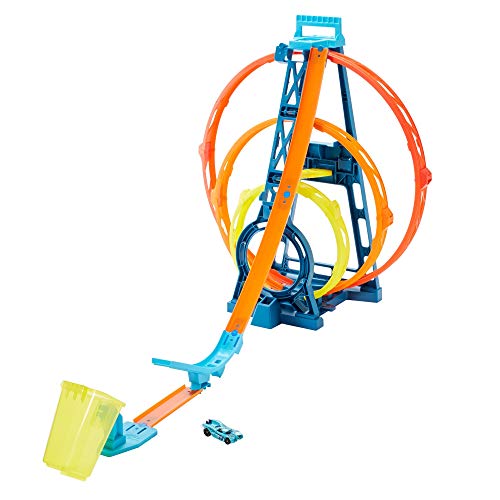 Hot Wheels Track Building Pista Triple Looping, pista de coches de juguete (Mattel GLC96) , color/modelo surtido