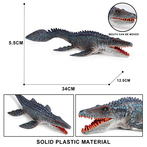 househome Mosasaurus - Modelo de carnicero, dinosaurio, safari, Jurassic World dinosaurio, juguete Mosasaurus, simulación animal marino dinosaurio Adorno Modelo de Dinosaurio Marino