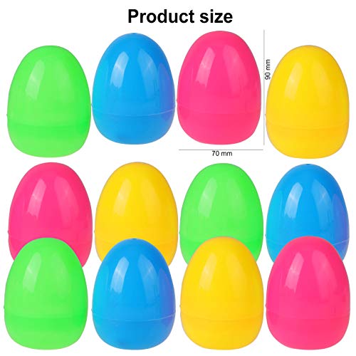 HOWAF 12 Huevos de Pascua Rellenos de Juguete, Huevos Sorpresa, Conejos y Polluelos, Huevos de Pascua de 9 cm para niños Regalos de Fiesta Pascua, Búsqueda de Huevos de Pascua