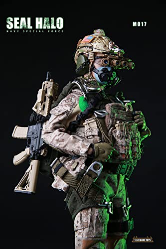 HSPHFX Estatua Modelo SWAT Girl Soldier Skydiving Training Figurine 1/6 12"Action Sculpture Doll Navy Seals Sniper Assault Soldier Police with Panoramic Night Vision Goggles Arms Kit, Gift