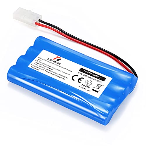 HT TopHinon 2000mAh 9.6V NiMH RC Paquete de Carreras de Baterías para Modelos de Coches, Aviones, Robots (Juguetes), Batería de Alto Rendimiento RC + Posavasos como Regalo