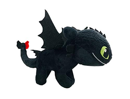 HTTYD 2 Figura Peluche Dragon DESDENTADO Furia Nocturna DESDENTAO como Entrenar A TU Dragon Pelicula Animacion Original 26cm Negro