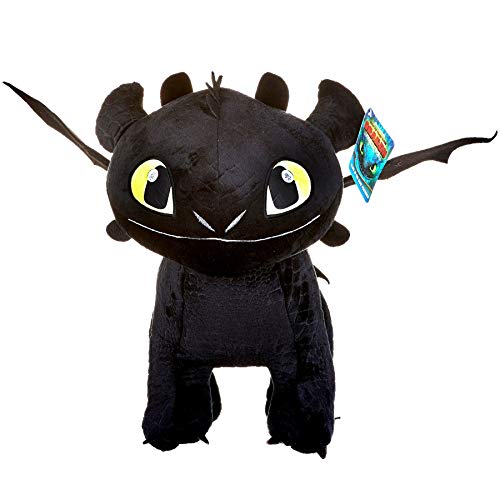 HTTYD Plush Dragon Desdentado Toothless Furia Nocturna Negro Furia 40cm Brilla en la Oscuridad