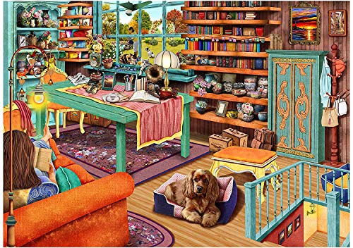 HUADADA Puzzle 1000 Piezas, Puzzles para Adultos Puzzles Animal Gato y Perro Jigsaw Puzzle 1000 Pcs (70x50cm)