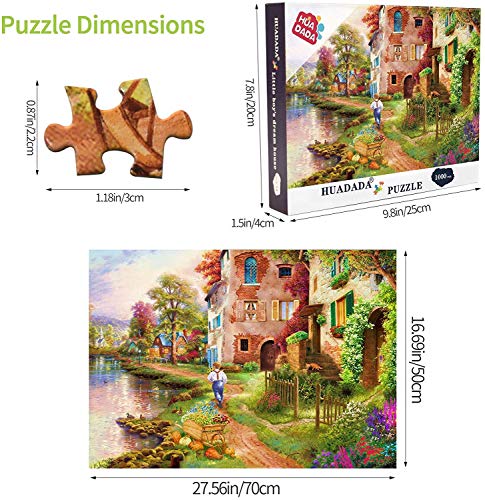 HUADADA Puzzle 1000 Piezas, Puzzles para Adultos Puzzles Casa de Campo 1000 Piece Jigsaw Puzzles Infantiles Puzzle Adultos (70x50cm)