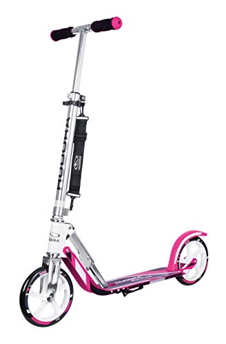 Hudora 14738 Big Wheel GC 205 - Patinete (ruedas de 205 mm), color plateado y rosa