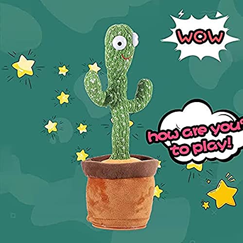 humok Cactus Plush Toy Dancing Singing Twisting Electric Shake Con Las Canciones Con La Canción Peluche Educación De La Infancia Para Niños Gif De Graduación Para Niños One Size One Color