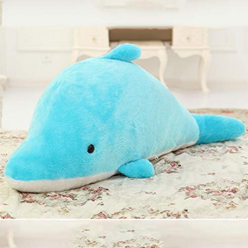 HUOQILIN Juguetes Fugu Delfín Felpa, Los Juguetes Grandes Gigantes/Suaves, Animales De Peluche, Felpa Almohada Abrazo Almohada Animal De Peluche (Color : Blue, Size : 100cm)