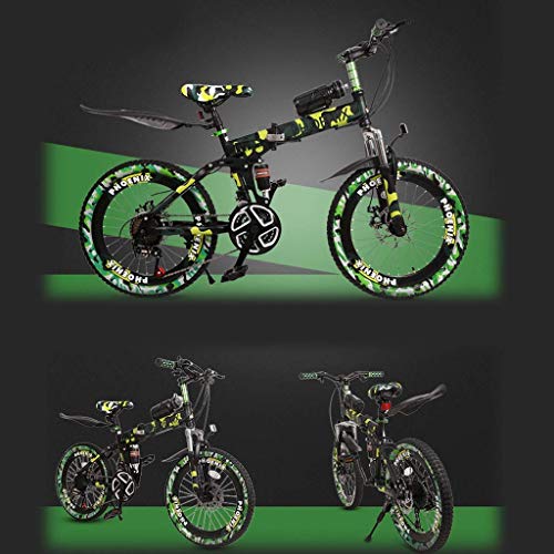 HYCy Kids Bikes, Children's Bikes, Boy Speed Bikes 6-15 Years Old, Mountain Bikes, Camo Brown