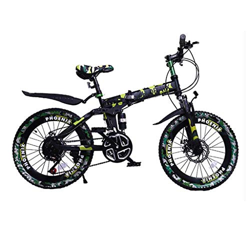 HYCy Kids Bikes, Children's Bikes, Boy Speed Bikes 6-15 Years Old, Mountain Bikes, Camo Brown