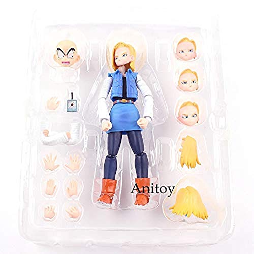 HYCZW Dragon Ball Z Goku Gohan Gold Frieza Piccolo Android 18 Krillin Tien Shinhan Chiaotzu Figura de acción Krillin Juguete Coleccionable con Caja