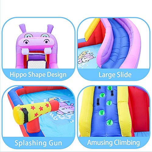 HYJMJJ Slide Bouncer Inflable Jersey Bounce House Plus PLUENTE HERRAWORT STELLOTER Slide Bounce Bounce Casa con 3-12 años de Edad Niños Agua Actividades