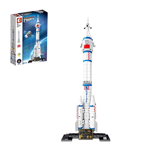 HYMAN 904 Piezas Kit de Bloques de Construcción Juguete de la Estación Cohete Espacial, Compatible con Lego