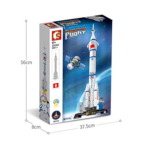 HYMAN 904 Piezas Kit de Bloques de Construcción Juguete de la Estación Cohete Espacial, Compatible con Lego