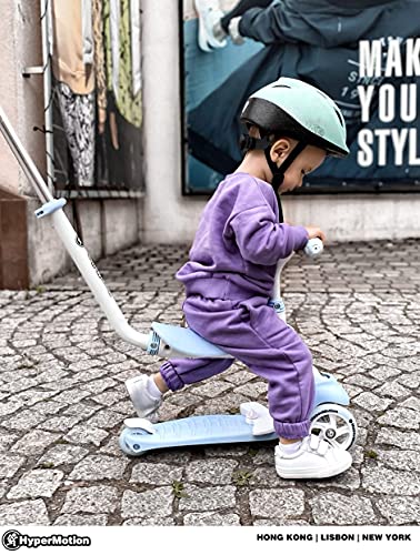 HyperMotion - Patinete infantil evolutivo modulable de 1 a 5 años 5 en 1 bicicleta de montaña, reposapiés, sillín, volante ajustable, color azul