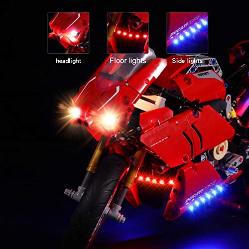 HYZH Juego de iluminación LED para Lego 42107 Technic Ducati Panigale V4 R, juego de luces LED compatible con el modelo Lego 42107, sin set de montaje