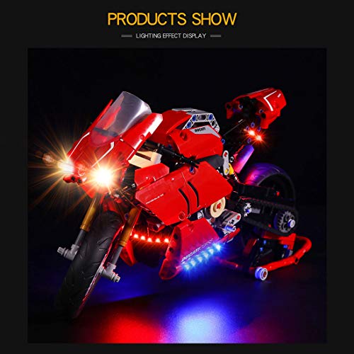 HYZH Juego de iluminación LED para Lego 42107 Technic Ducati Panigale V4 R, juego de luces LED compatible con el modelo Lego 42107, sin set de montaje