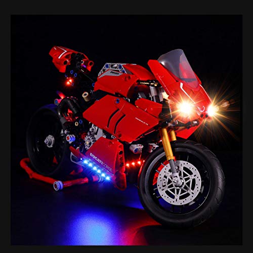 HYZH Juego de iluminación LED para Lego 42107 Technic Ducati Panigale V4 R, juego de luces LED compatible con el modelo Lego 42107, sin set de montaje