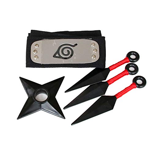 I3C Ninja Kunai – Accesorios de Cosplay – Juguete de plástico – Ninja Kakashi – Accesorios de Cosplay – Negro