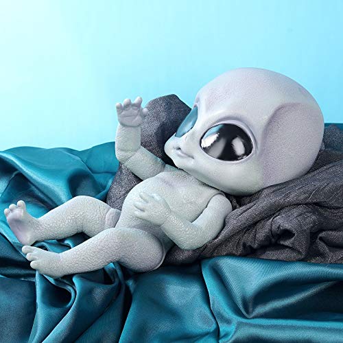 iCradle Muñeca Reborn Magic 14 Pulgadas Reborn Alien Baby Dolls Pintura Detallada de Vinilo a Mano Looks Muñeca de la Vida Real para niños