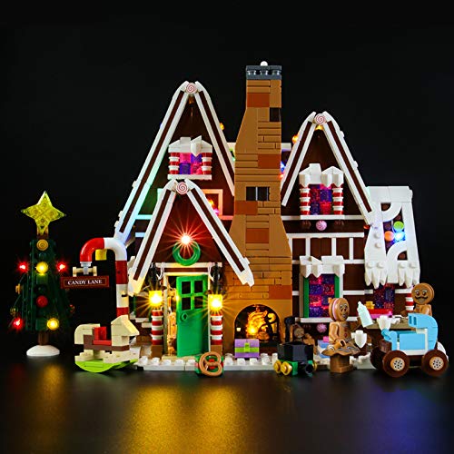 icuanuty Kit De Iluminación LED para La Casa De Pan De Jengibre De Lego, Espectáculo De Luces Compatible con Lego 10267 (No Incluye El Juego De Lego)