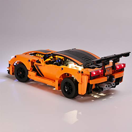 icuanuty Kit de Iluminación LED para Lego 42093, Kit de Luces Compatible con Lego Technic Chevrolet Corvette ZR1 (No Incluye Modelo Lego)