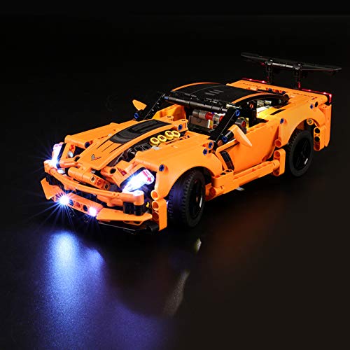 icuanuty Kit de Iluminación LED para Lego 42093, Kit de Luces Compatible con Lego Technic Chevrolet Corvette ZR1 (No Incluye Modelo Lego)