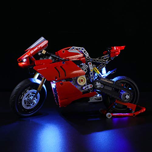 icuanuty Kit de Iluminación LED para Lego 42107, Kit de Luces Compatible con Lego Ducati Panigale V4 R (No Incluye Modelo Lego)