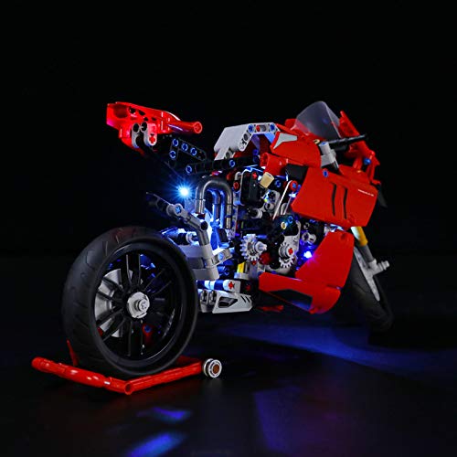 icuanuty Kit de Iluminación LED para Lego 42107, Kit de Luces Compatible con Lego Ducati Panigale V4 R (No Incluye Modelo Lego)