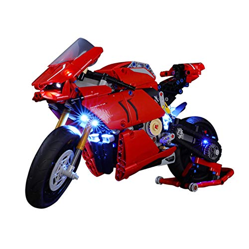 icuanuty Kit de Iluminación LED para Lego 42107, Kit de Luces Compatible con Lego Ducati Panigale V4 R (No Incluye Modelo Lego)