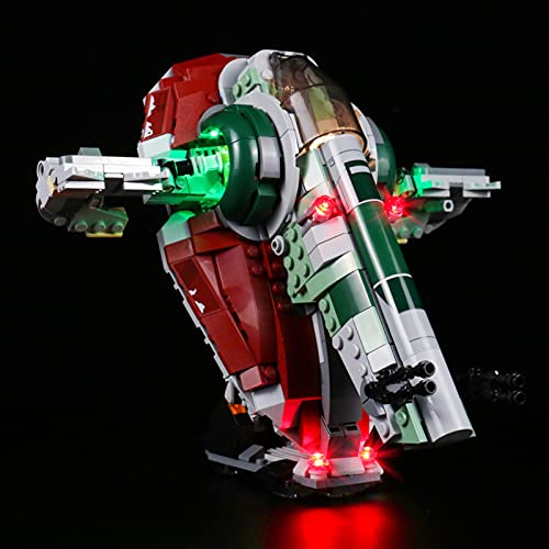 icuanuty Kit de Iluminación LED para Lego 75312, Kit de Luces Compatible con Lego Star Wars Boba Fett Starship (No Incluye Modelo Lego)