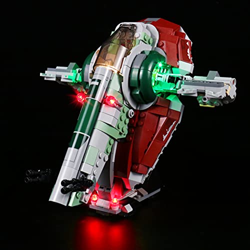 icuanuty Kit de Iluminación LED para Lego 75312, Kit de Luces Compatible con Lego Star Wars Boba Fett Starship (No Incluye Modelo Lego)