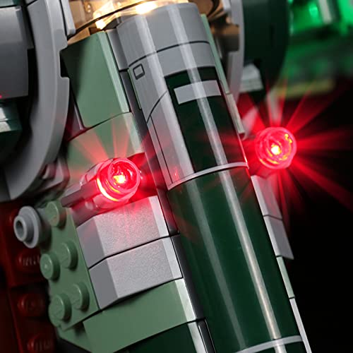 icuanuty Kit de Iluminación LED para Lego 75312, Kit de Luces Compatible con Lego Star Wars Boba Fett Starship (No Incluye Modelo Lego)