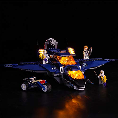 icuanuty Kit de Iluminación LED para Lego 76126, Kit de Luces Compatible con Lego Super Heroes - Quinjet Definitivo de los Vengadores (No Incluye Modelo Lego)