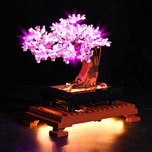 icuanuty Kit De Iluminación LED para Lego Creator Expert Bonsai Tree Set para Adultos Compatible con Lego 10281 (No Incluye El Juego Lego)