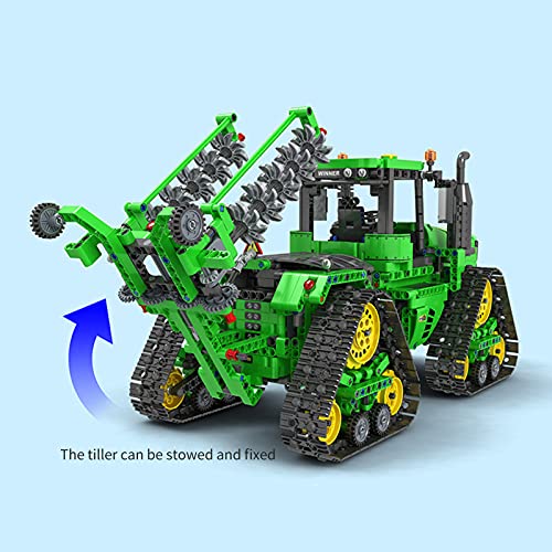 icuanuty Tecnología de Tractor Agrícola, 1706 Piezas Tractor Oruga con Control Remoto y Motores, Tractores de Juguete Compatibile con Lego Technic