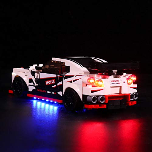 IIKA Kit de luz LED para Lego Speed Champions Nissan GT-R NISMO 76896, sin modelo Lego