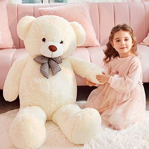 IKASA Oso de Peluche Gigante Juguetes Suaves Peluches (Blanco, 120cm)