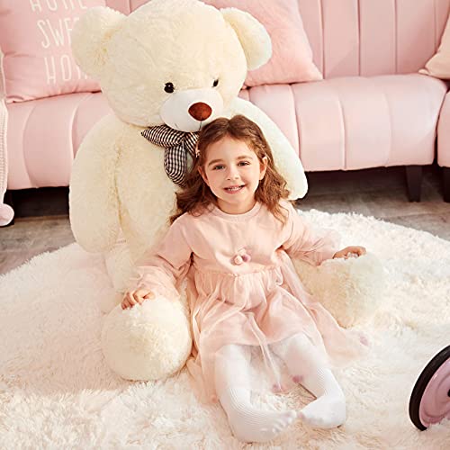 IKASA Oso de Peluche Gigante Juguetes Suaves Peluches (Blanco, 120cm)