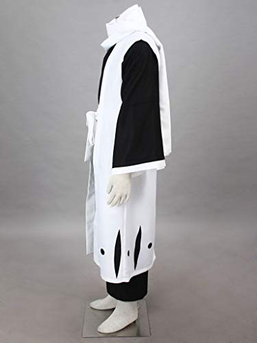 Ilovcomic Masculino Bleach Cosplay Tousen Kaname 4th Costume Squad Nueve Capitán Uniforme Simplificar Ver - blanco - 3XL