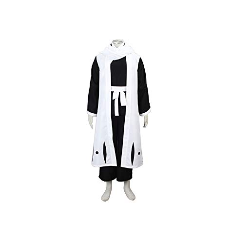 Ilovcomic Masculino Bleach Cosplay Tousen Kaname 4th Costume Squad Nueve Capitán Uniforme Simplificar Ver - blanco - 3XL