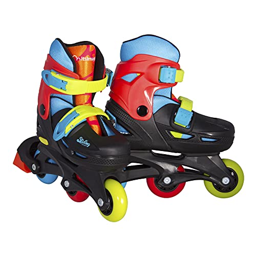 Imaginarium Rolling Evolution T-Rex Set de Patines evolutivos con Casco y Rodilleras - Talla 30-33 EU